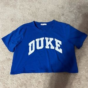 Small Duke college cropped tee